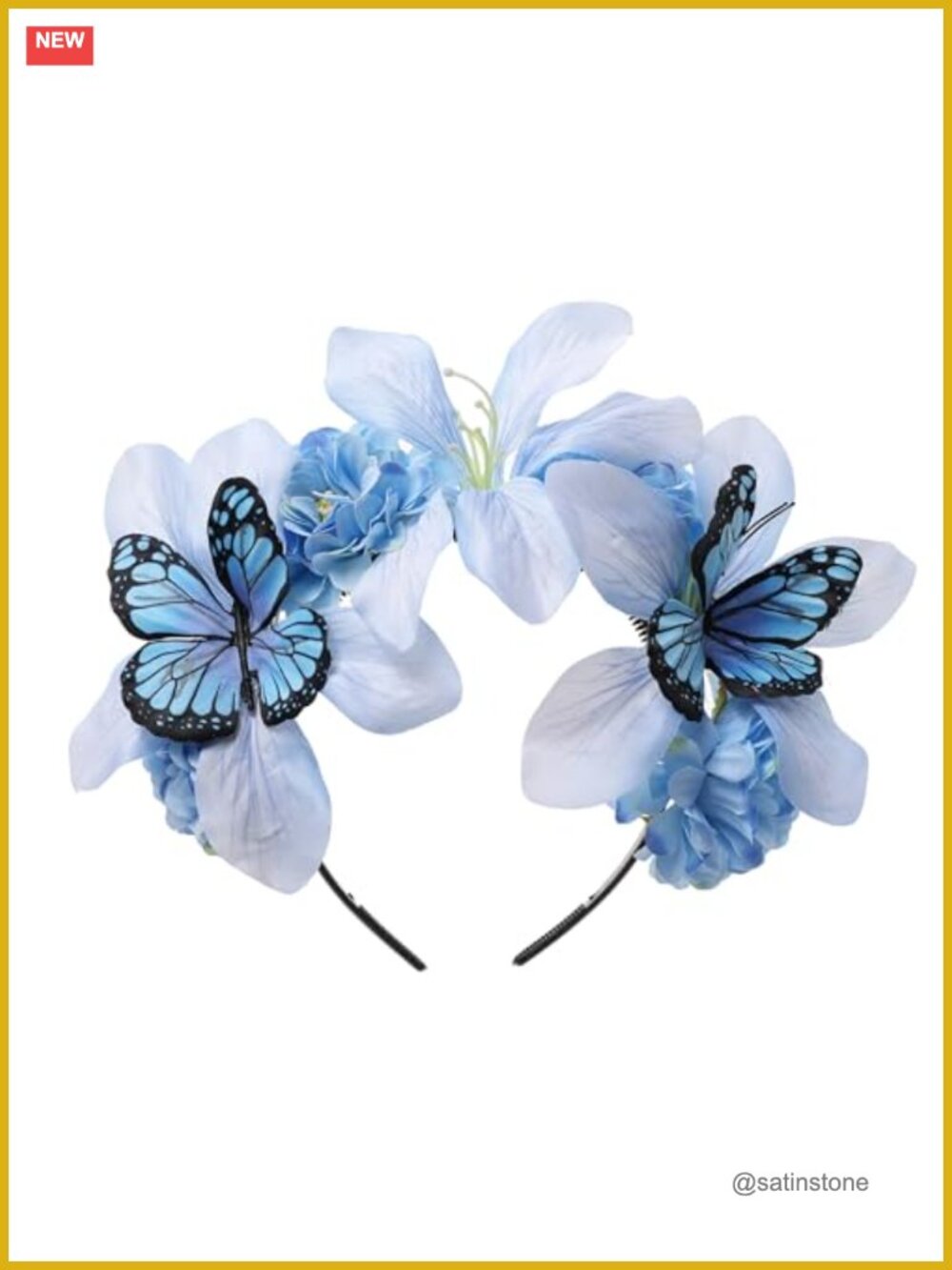 Flower Butterfly Fascinator Headband Polyester Tea Party Hat